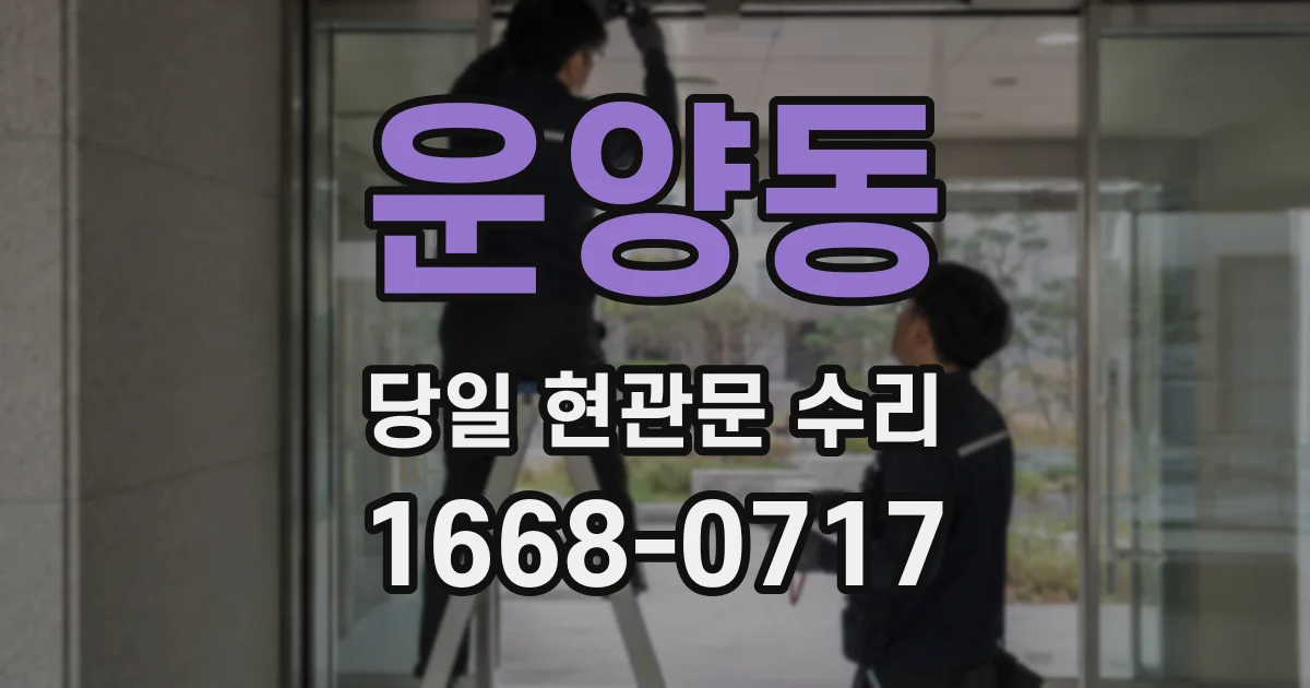 운양동 당일 현관문 수리