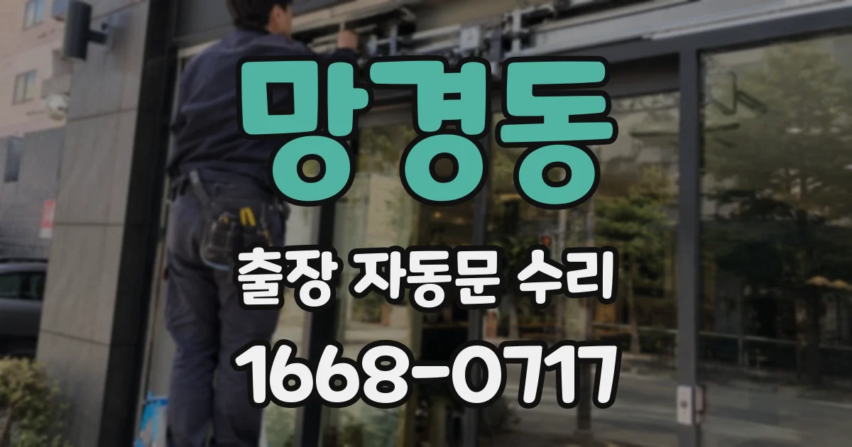 망경동 출장 자동문 수리