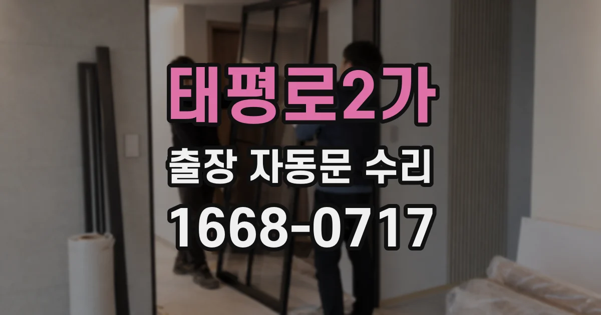 태평로2가 출장 자동문 수리