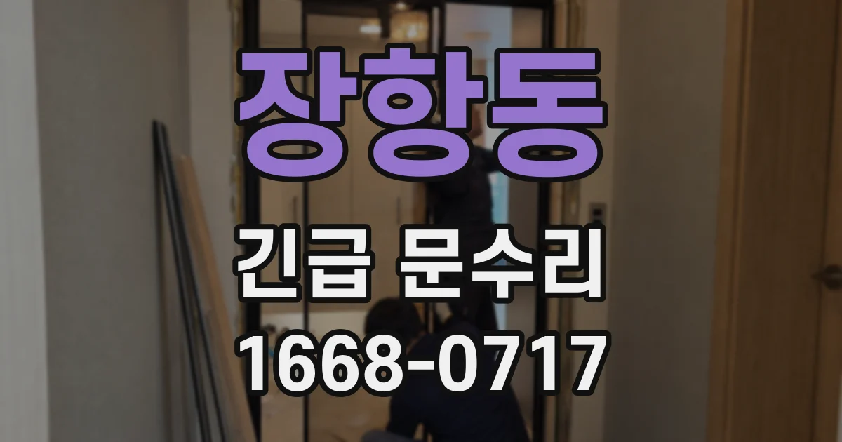 장항동 긴급 문수리