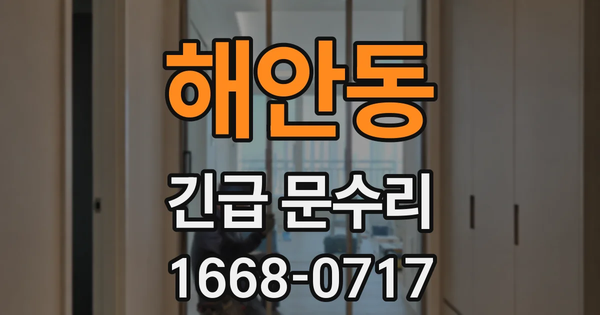 해안동 긴급 문수리