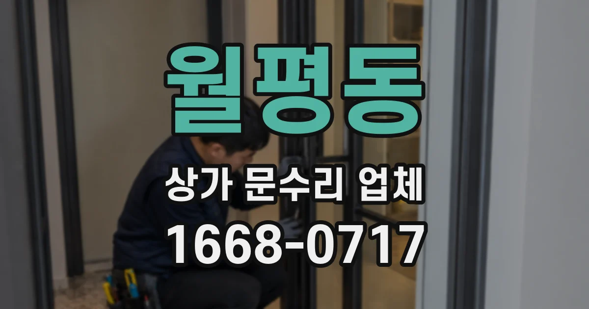 월평동 상가 문수리 업체