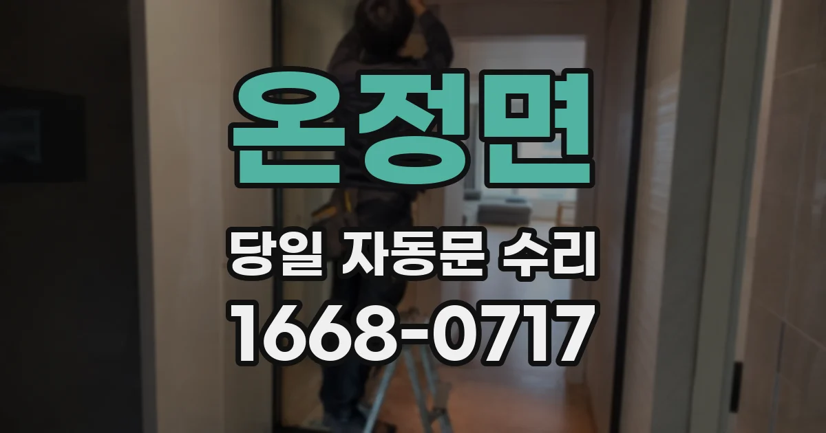 온정면 당일 자동문 수리