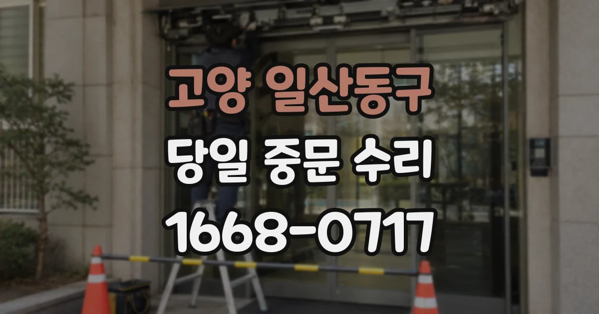 고양 일산동구 당일 중문 수리