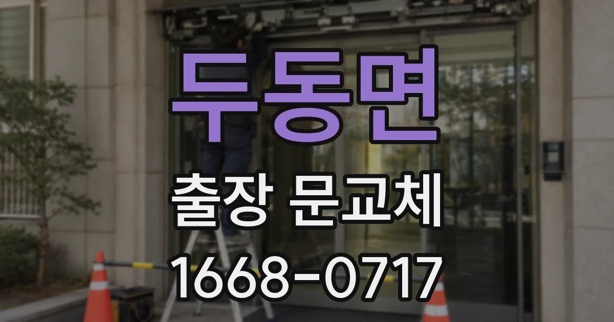 두동면 출장 문교체