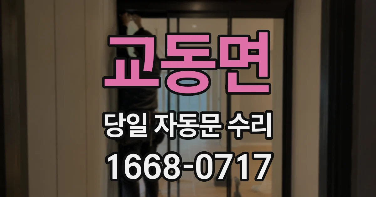 교동면 당일 자동문 수리