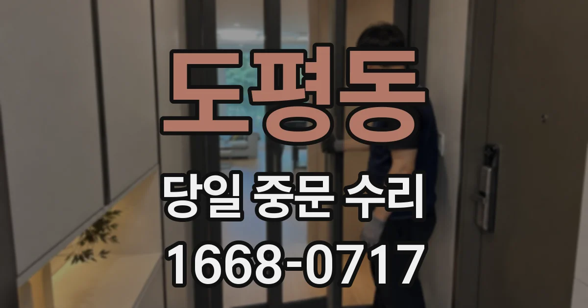 도평동 당일 중문 수리