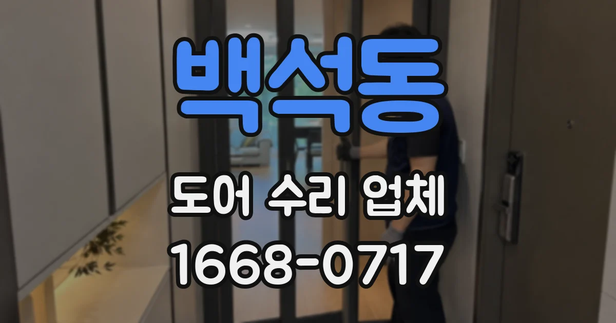 백석동 도어 수리 업체