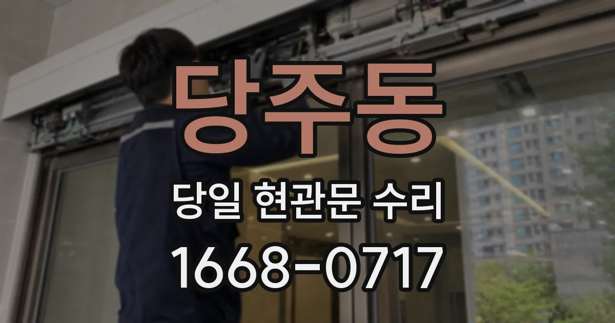 당주동 당일 현관문 수리