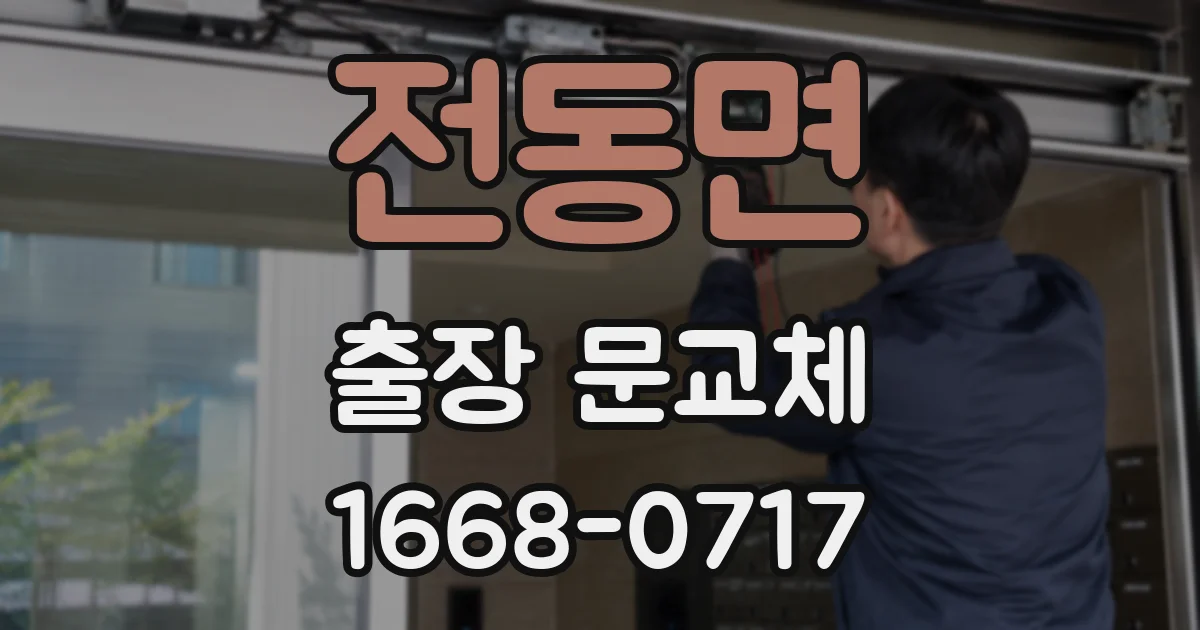 전동면 출장 문교체