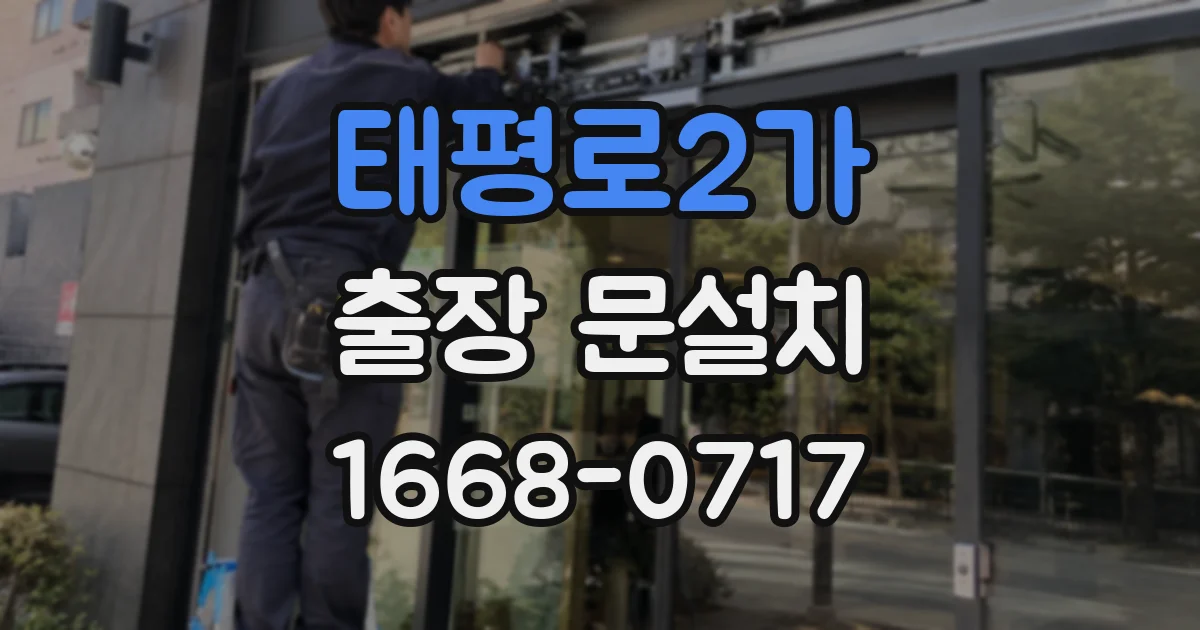 태평로2가 출장 문설치