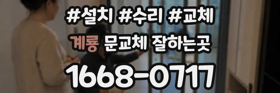 계룡 문교체 잘하는곳