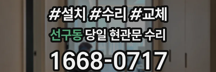 선구동 당일 현관문 수리
