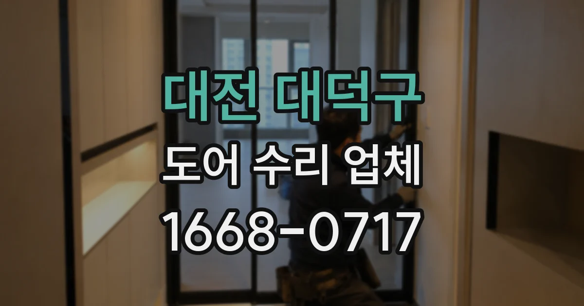 대전 대덕구 도어 수리 업체
