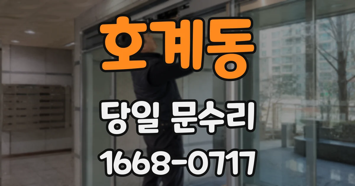호계동 당일 문수리