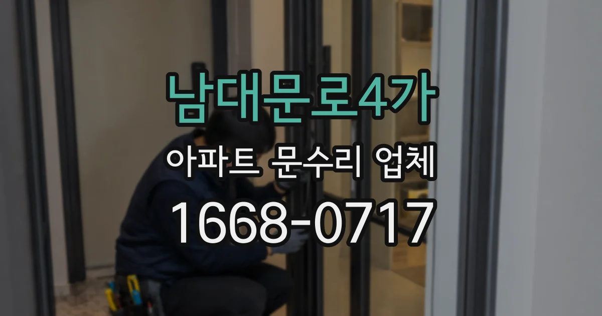 남대문로4가 아파트 문수리 업체