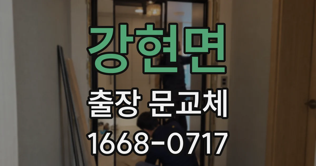 강현면 출장 문교체