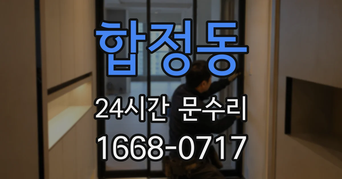 합정동 24시간 문수리
