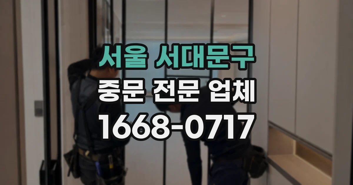 서울 서대문구 중문 전문 업체