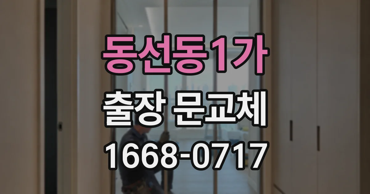 동선동1가 출장 문교체