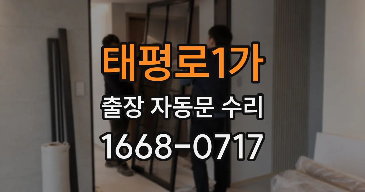 태평로1가 출장 자동문 수리