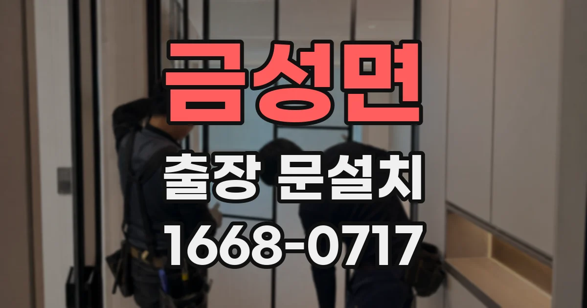 금성면 출장 문설치