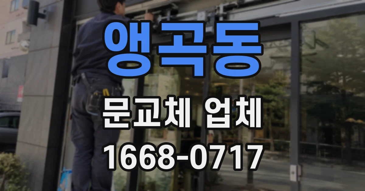 앵곡동 문교체 업체