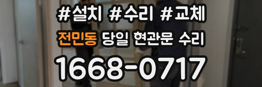 전민동 당일 현관문 수리
