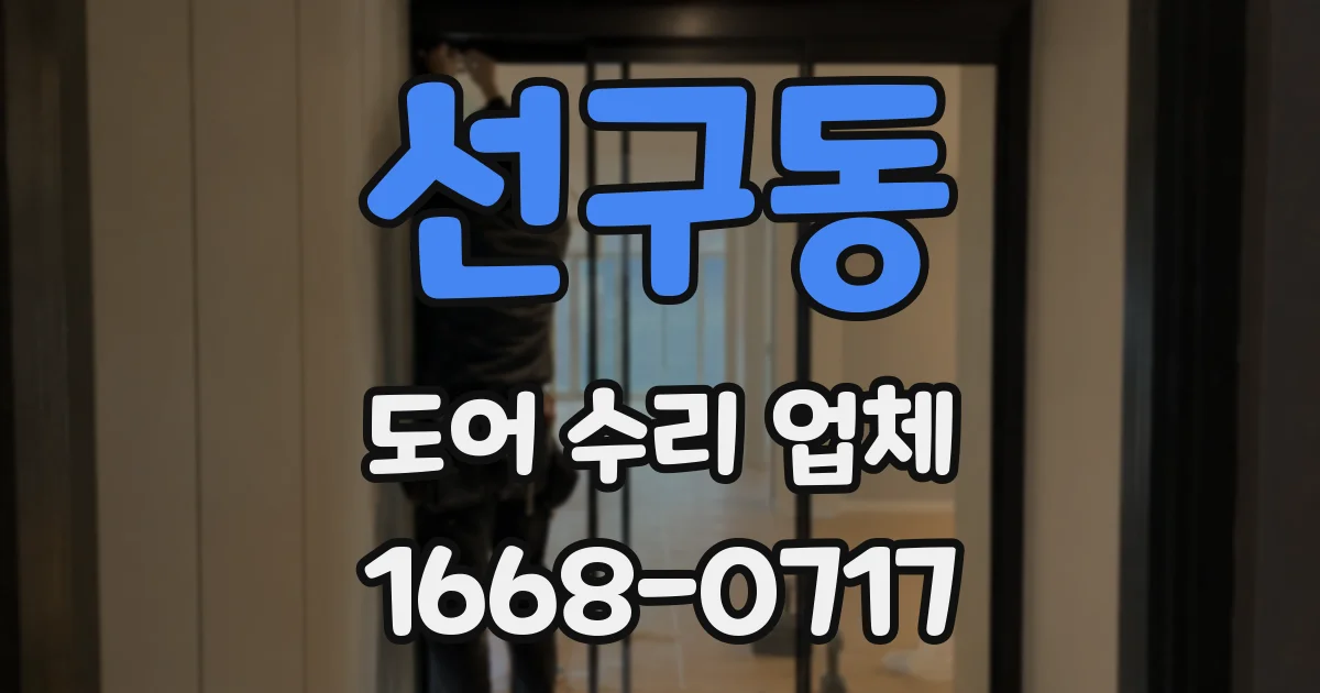 선구동 도어 수리 업체