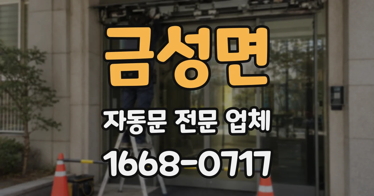 금성면 자동문 전문 업체