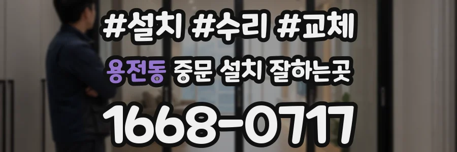 용전동 중문 설치 잘하는곳