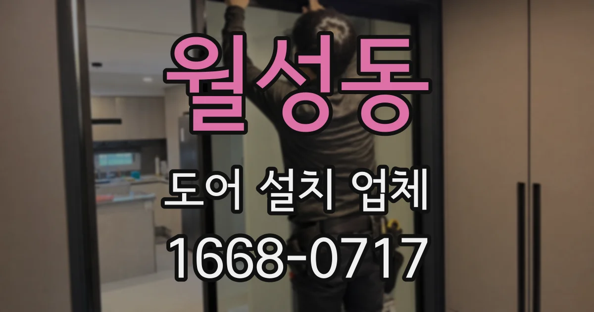 월성동 도어 설치 업체