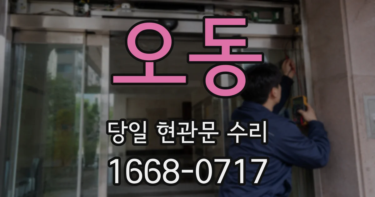 오동 당일 현관문 수리