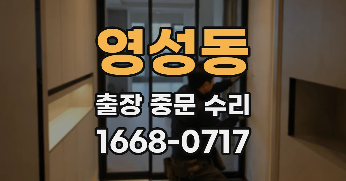 영성동 출장 중문 수리