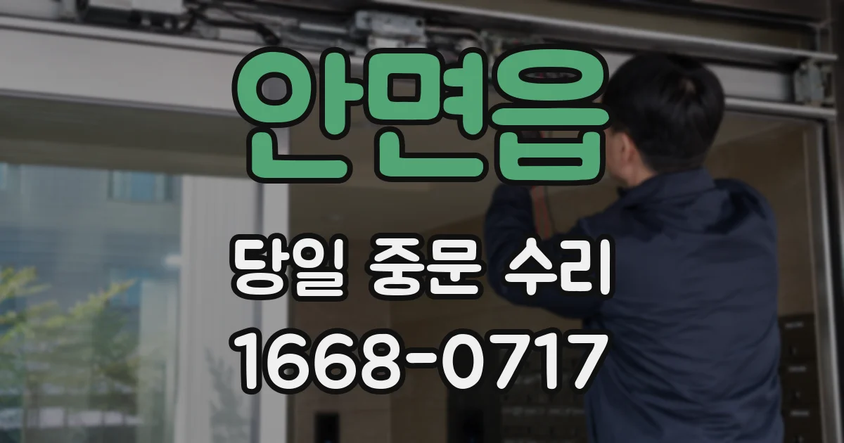 안면읍 당일 중문 수리