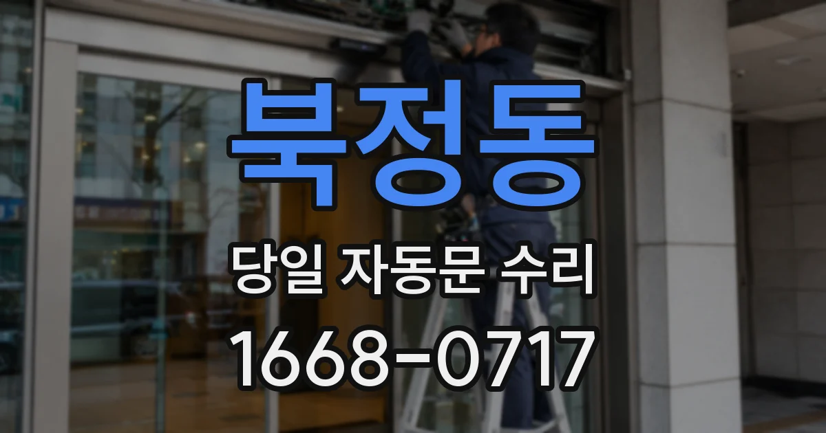 북정동 당일 자동문 수리