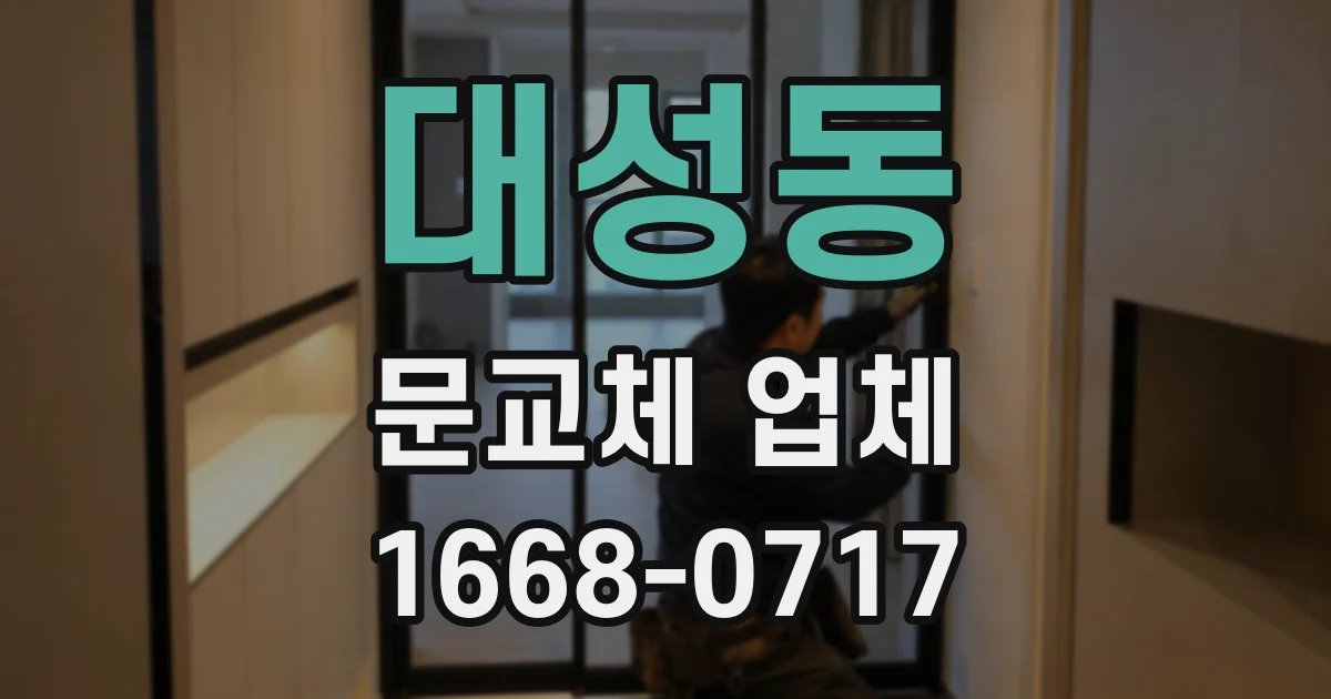 대성동 문교체 업체
