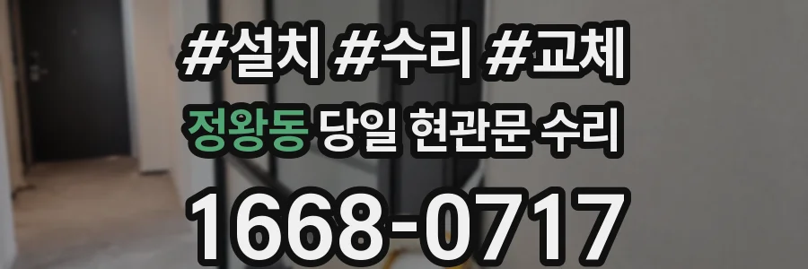 정왕동 당일 현관문 수리