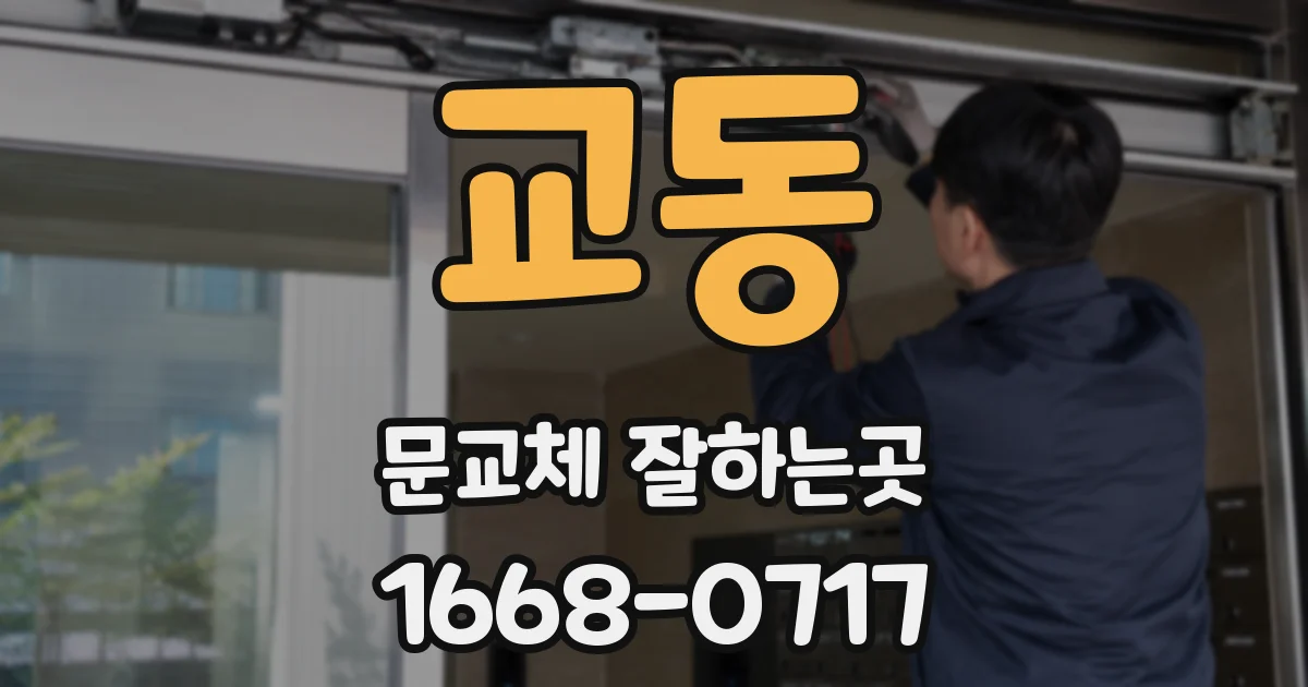 교동 문교체 잘하는곳
