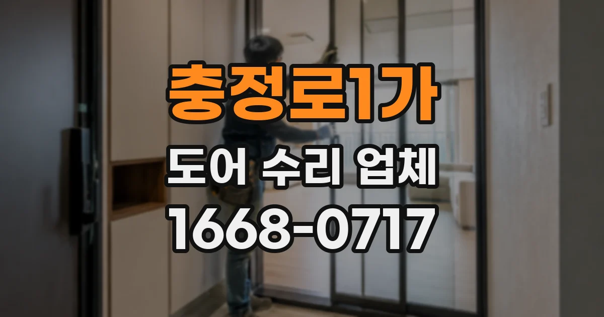 충정로1가 도어 수리 업체