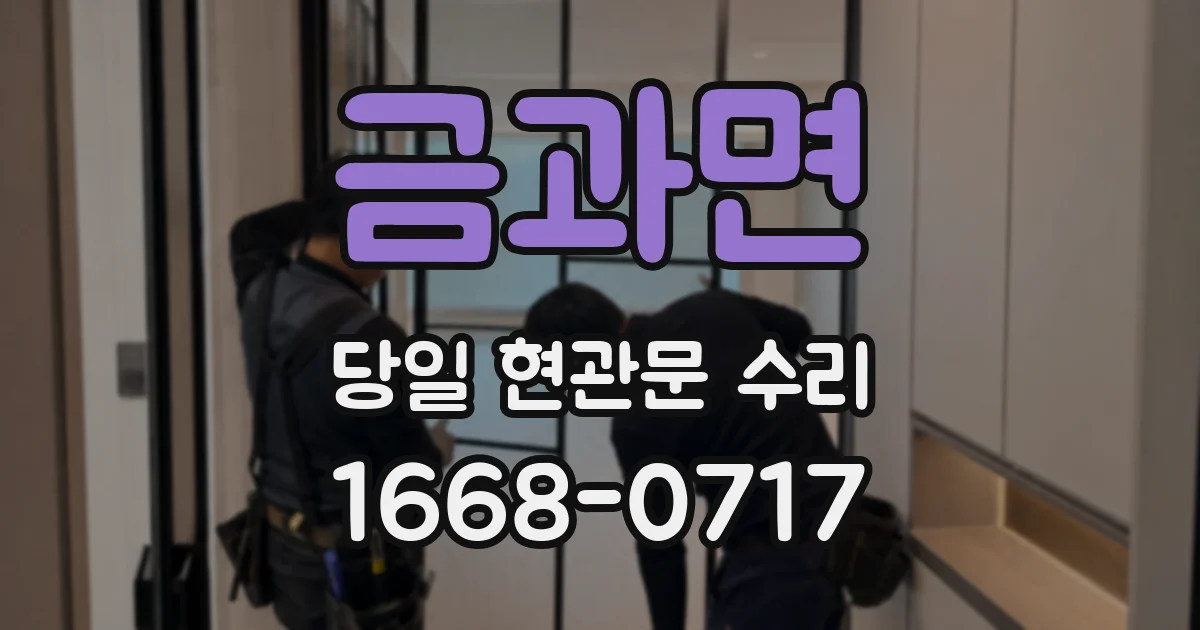 금과면 당일 현관문 수리