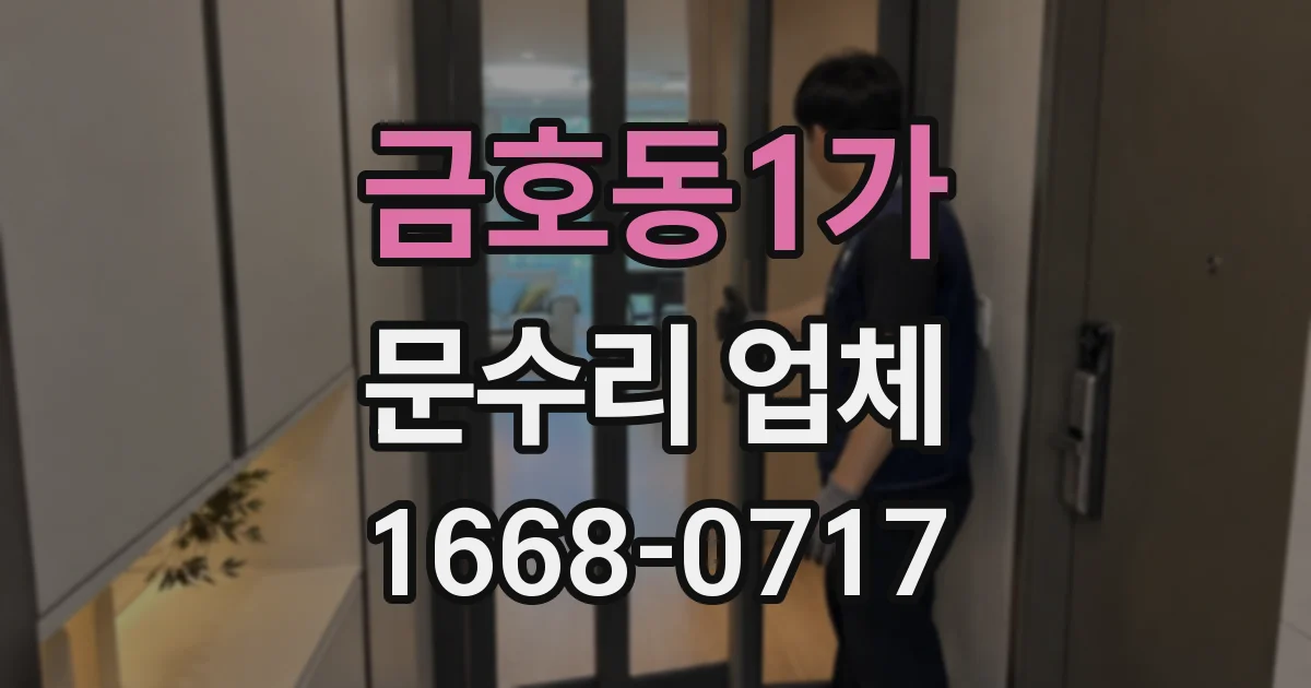 금호동1가 문수리 업체