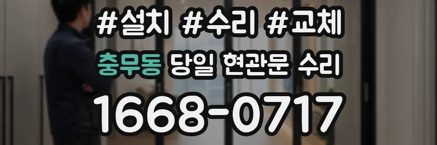 충무동 당일 현관문 수리