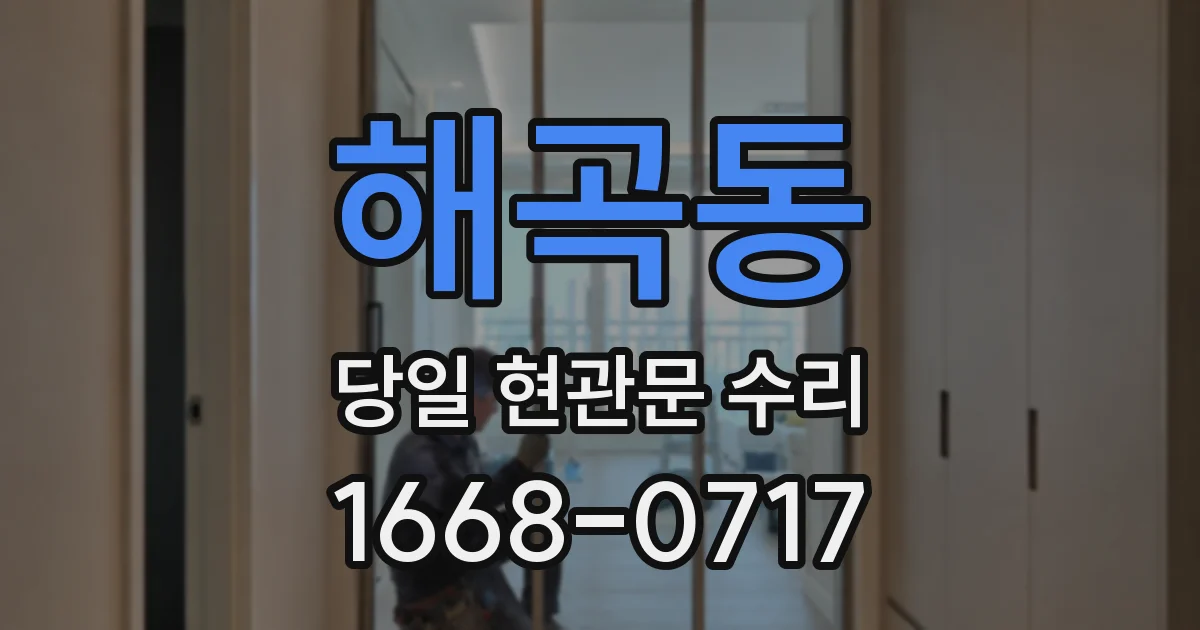 해곡동 당일 현관문 수리