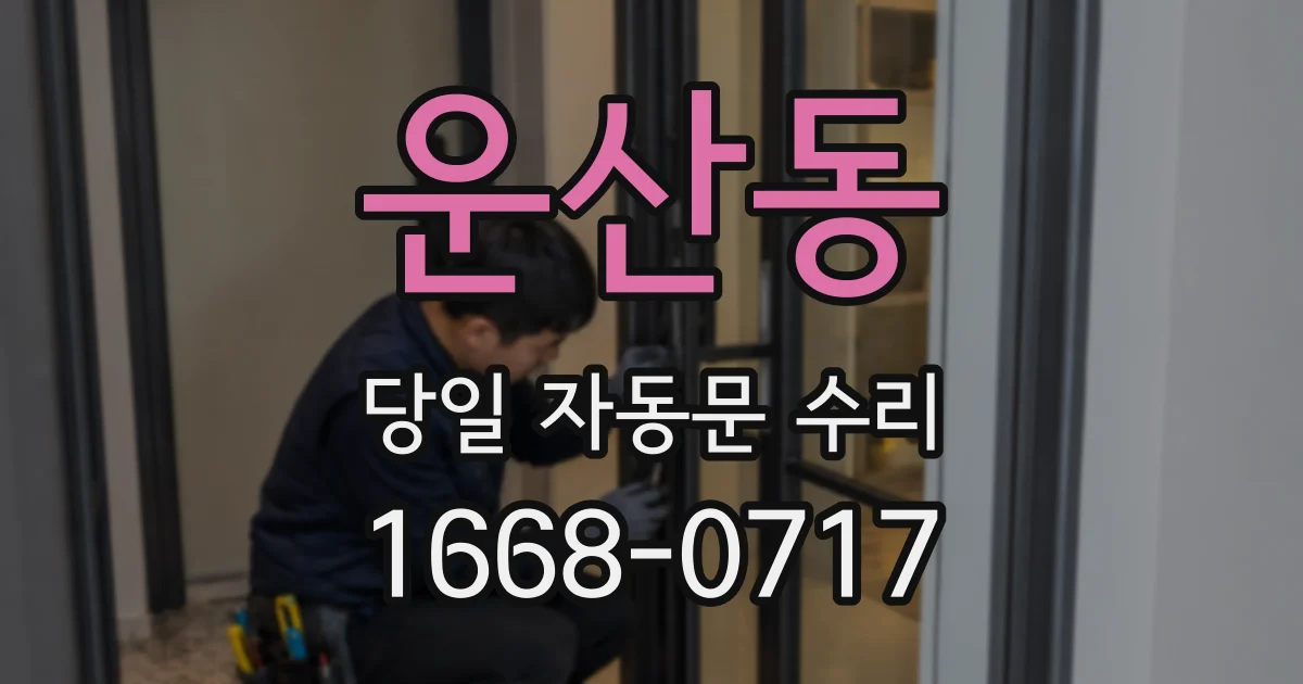 운산동 당일 자동문 수리