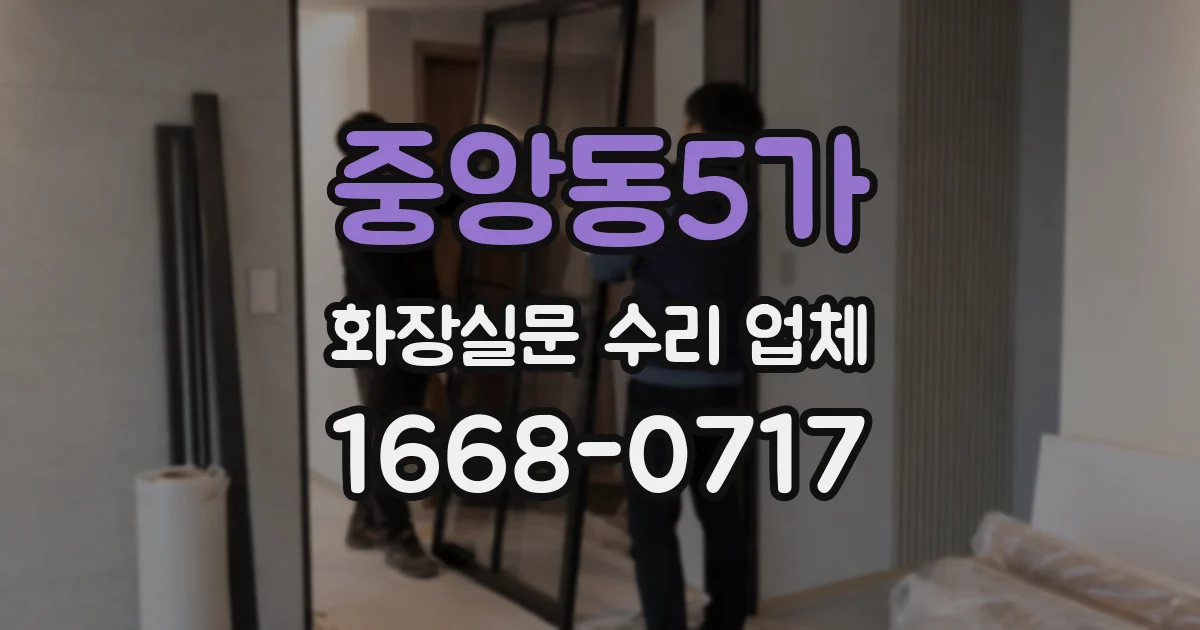 중앙동5가 화장실문 수리 업체