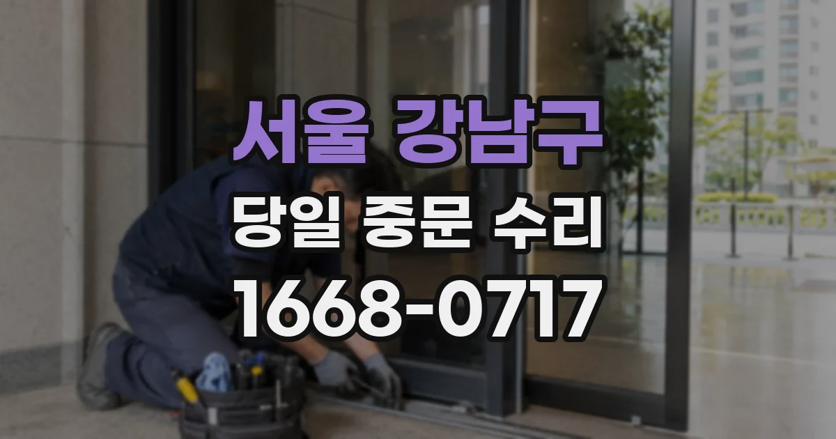 서울 강남구 당일 중문 수리