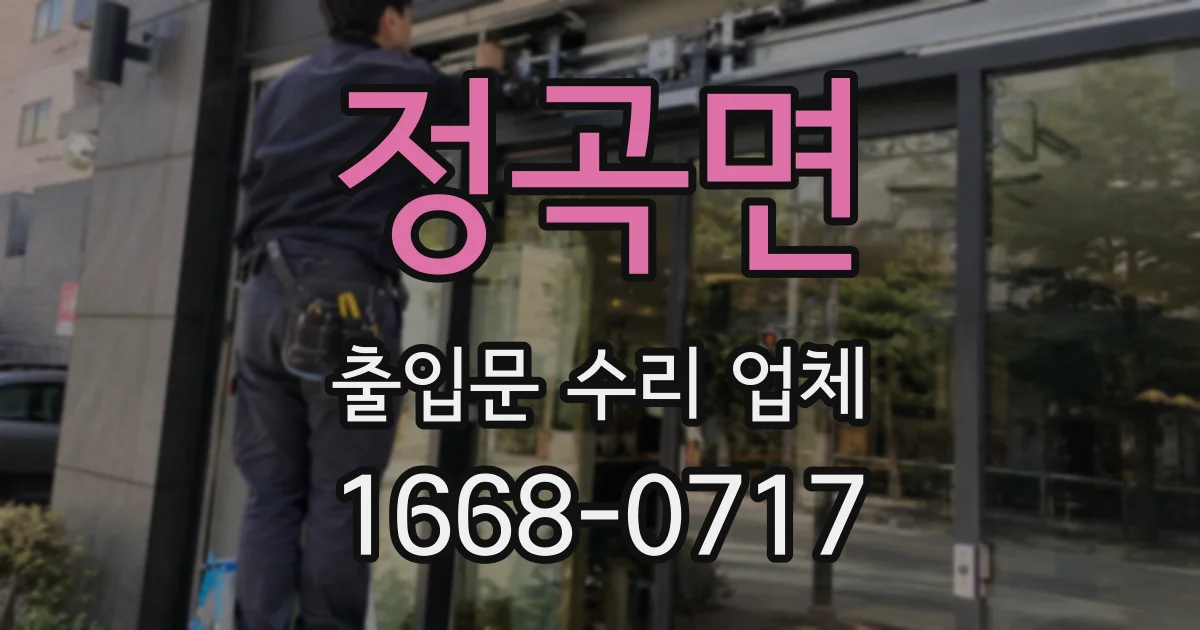 정곡면 출입문 수리 업체