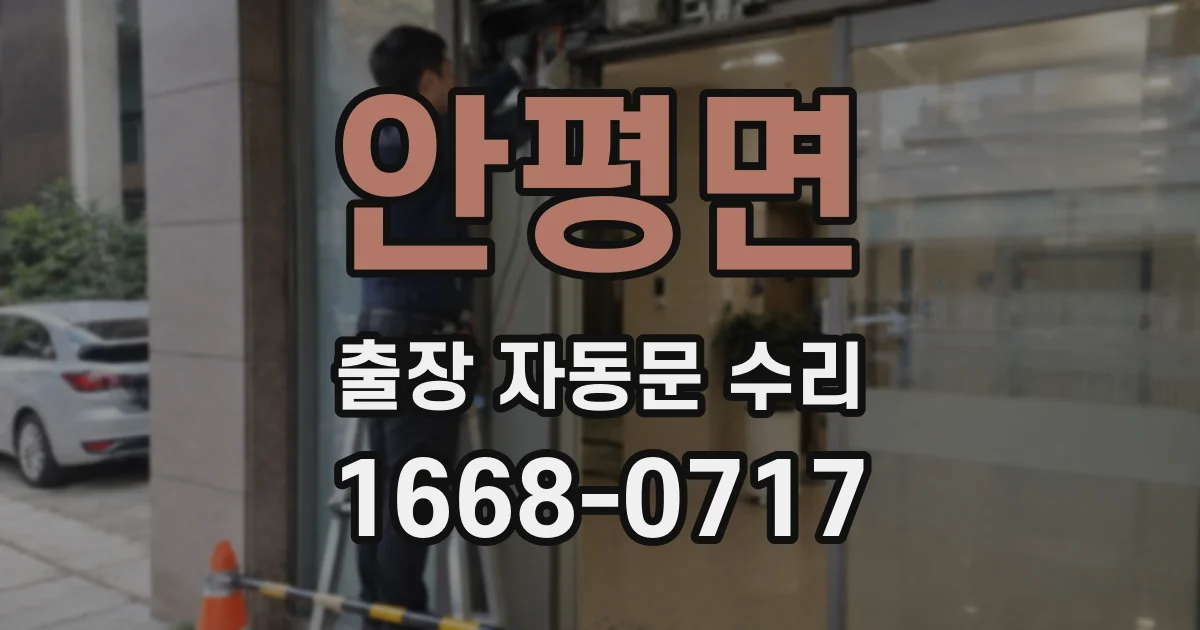 안평면 출장 자동문 수리
