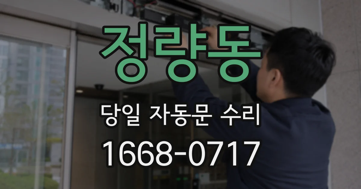 정량동 당일 자동문 수리